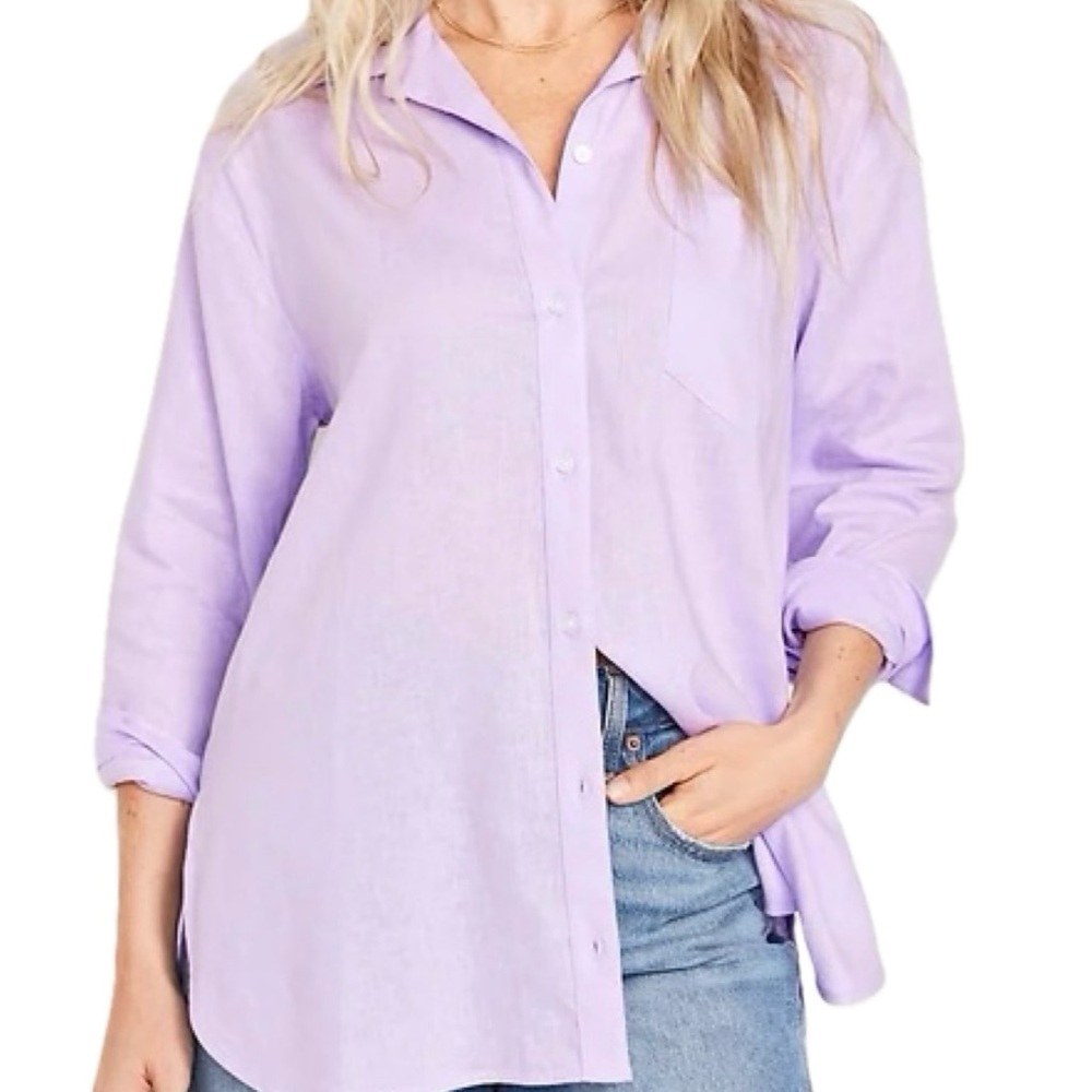 Old Navy Lavender Button-Down Shirt
